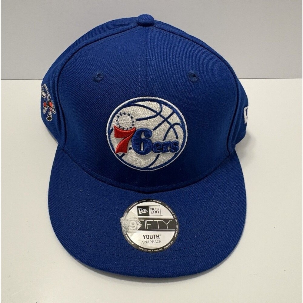 New Era 9Fifty Philadelphia 76ers Youth Snapback Patches Hat Cap - New